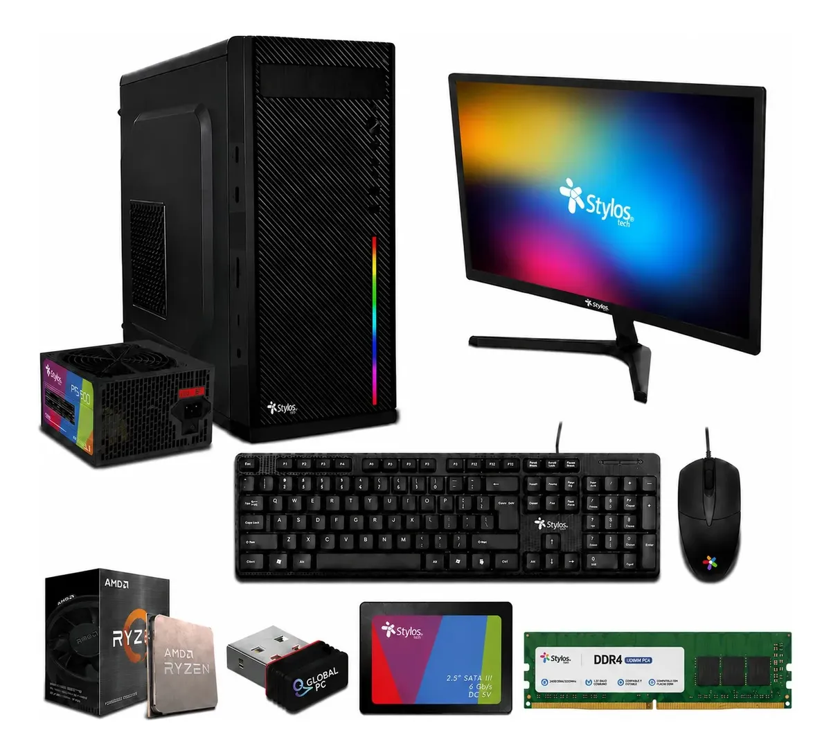 Computadora Gamer Ryzen 5 5600g 16g 480gb 19 Wifi