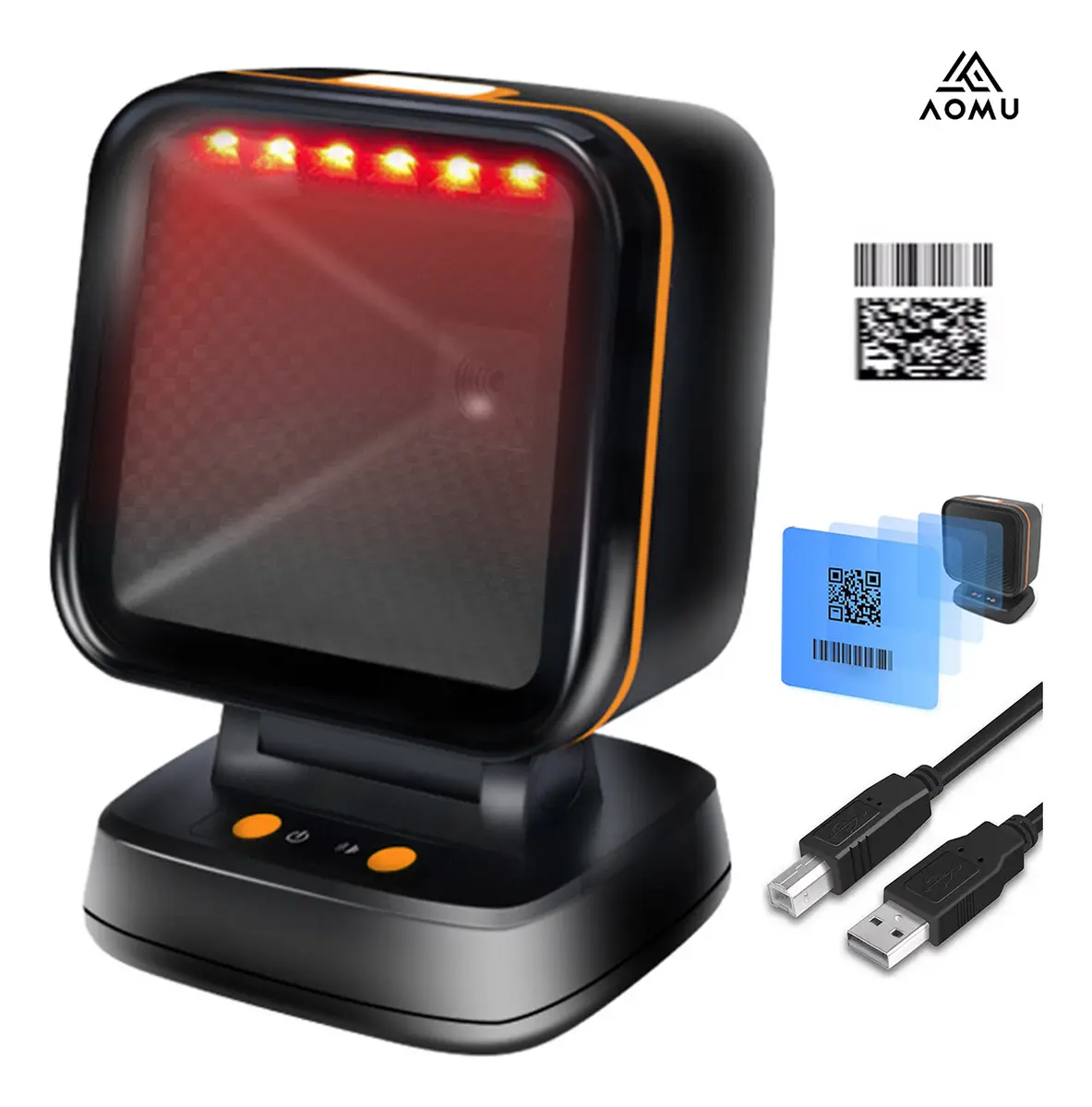Lector De Código De Barras Omnidireccional 1d/2d/qr Con Usb